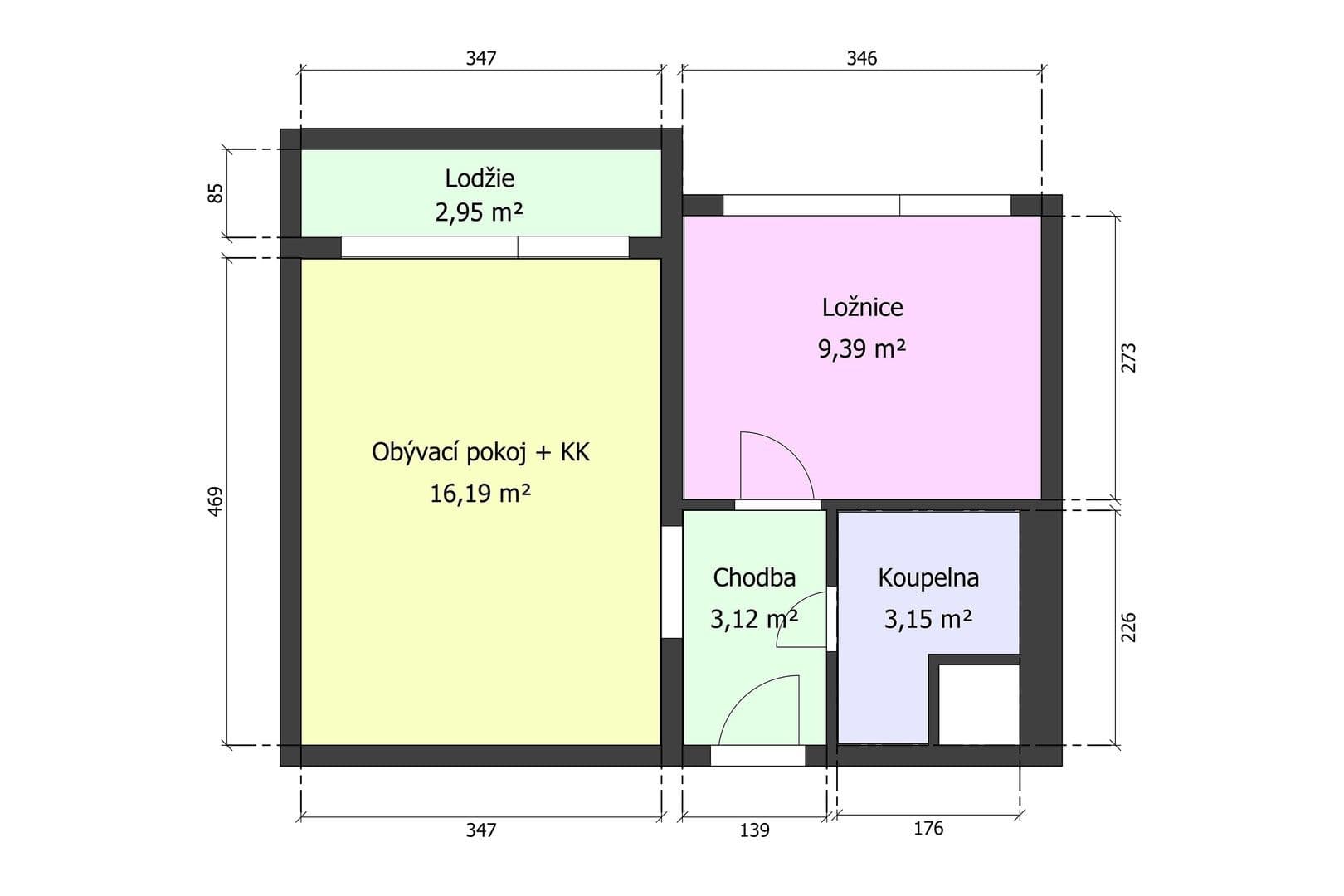 Pronájem bytu 2+kk 32 m², Jabloňová, Praha, Praha Pronájem bytu 2+kk 32 m², Jabloňová, Praha, Praha