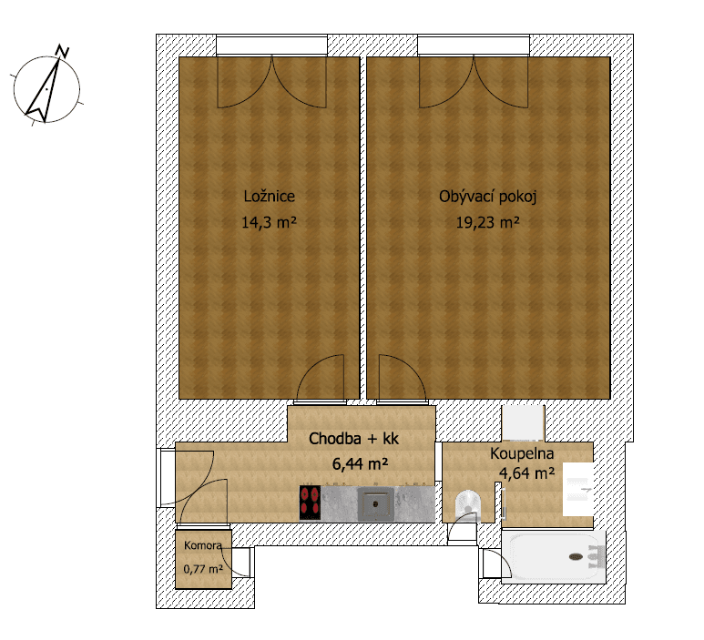 Prodej bytu 2+kk 45 m², Ruská, Praha, Praha Prodej bytu 2+kk 45 m², Ruská, Praha, Praha