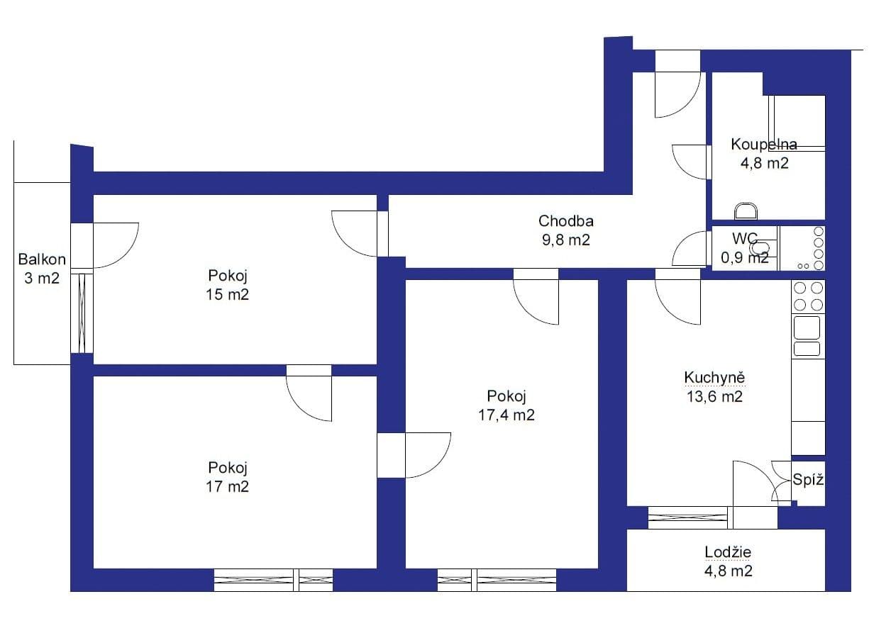 Prodej bytu 3+1 86 m², V Bytovkách, Králíky, Pardubický kraj Prodej bytu 3+1 86 m², V Bytovkách, Králíky, Pardubický kraj
