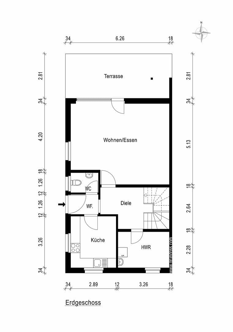 Prodej domu 139 m², pozemek 280 m², Göttingen, Dolní Sasko Prodej domu 139 m², pozemek 280 m², Göttingen, Dolní Sasko