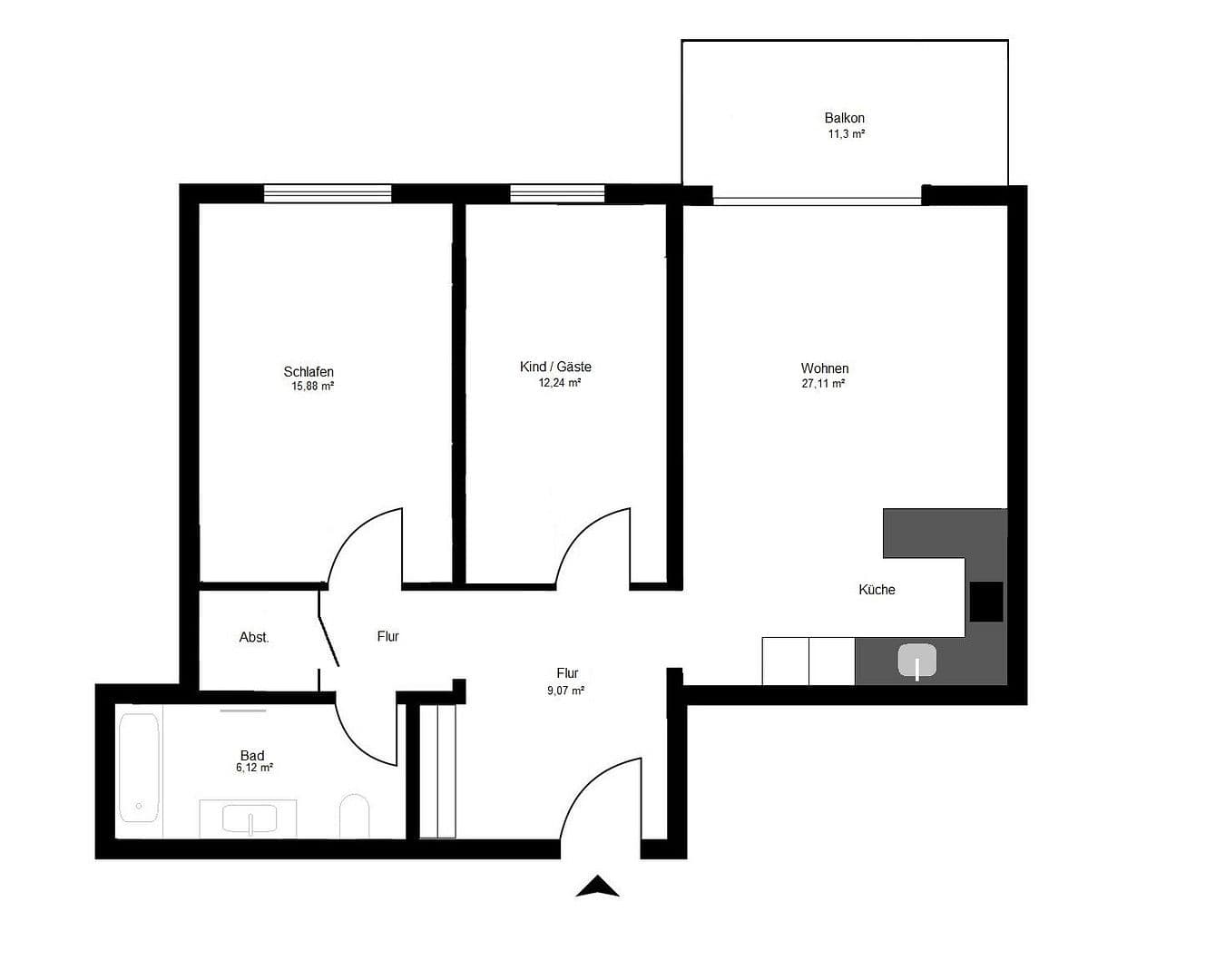 Prodej bytu 3+1 82 m², Hermann-Balk-Straße 113, Hamburg, Hamburg Prodej bytu 3+1 82 m², Hermann-Balk-Straße 113, Hamburg, Hamburg