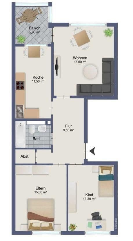 Pronájem bytu 3+kk 73 m², Hornboden 2, Grenzach-Wyhlen, Bádensko-Württembersko Pronájem bytu 3+kk 73 m², Hornboden 2, Grenzach-Wyhlen, Bádensko-Württembersko