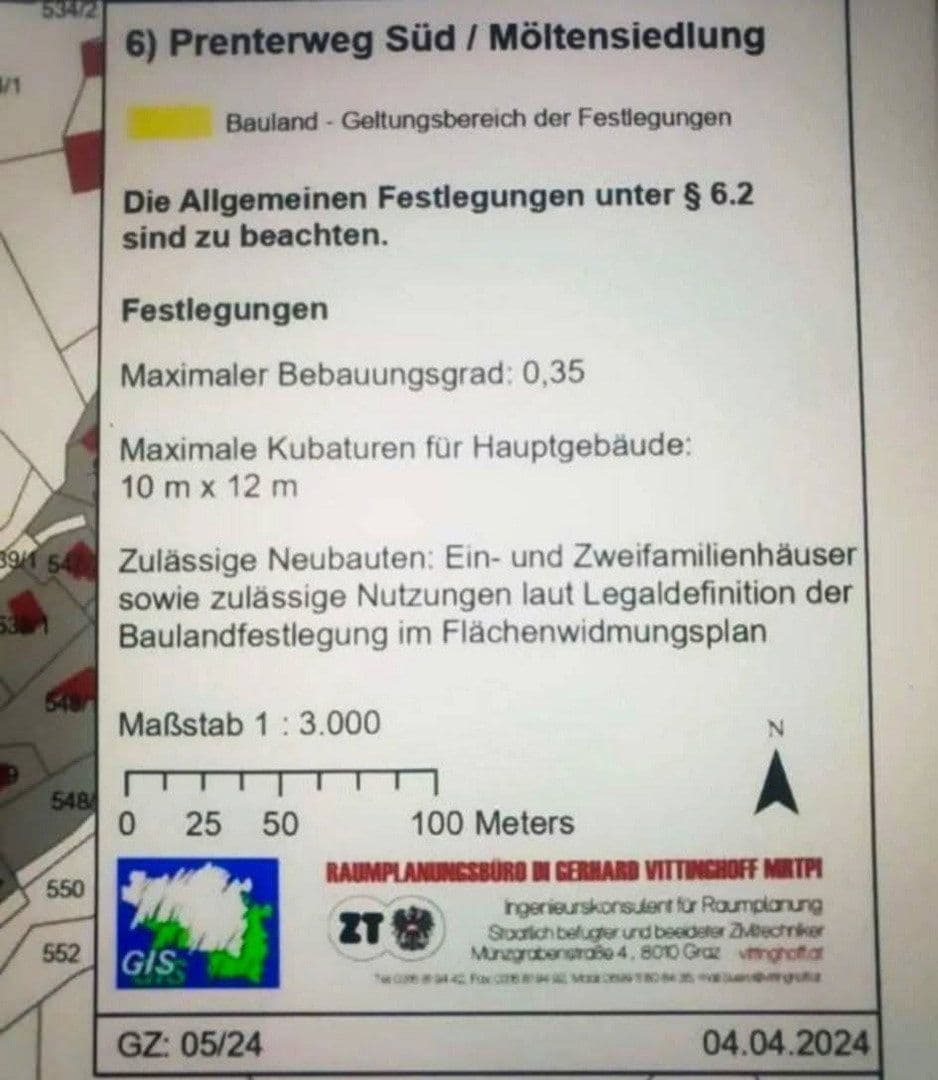 Prodej pozemku 976 m², Untere Mölten 20, Weinitzen, Štýrsko Prodej pozemku 976 m², Untere Mölten 20, Weinitzen, Štýrsko
