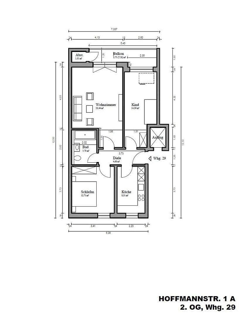 Pronájem bytu 3+1 74 m², Hoffmannstr. 1A, Berlin, Berlín Pronájem bytu 3+1 74 m², Hoffmannstr. 1A, Berlin, Berlín