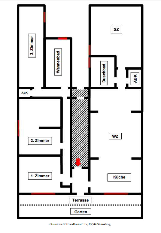 Pronájem bytu 5+1 180 m², Landhausstr. 1a, Strausberg, Braniborsko Pronájem bytu 5+1 180 m², Landhausstr. 1a, Strausberg, Braniborsko