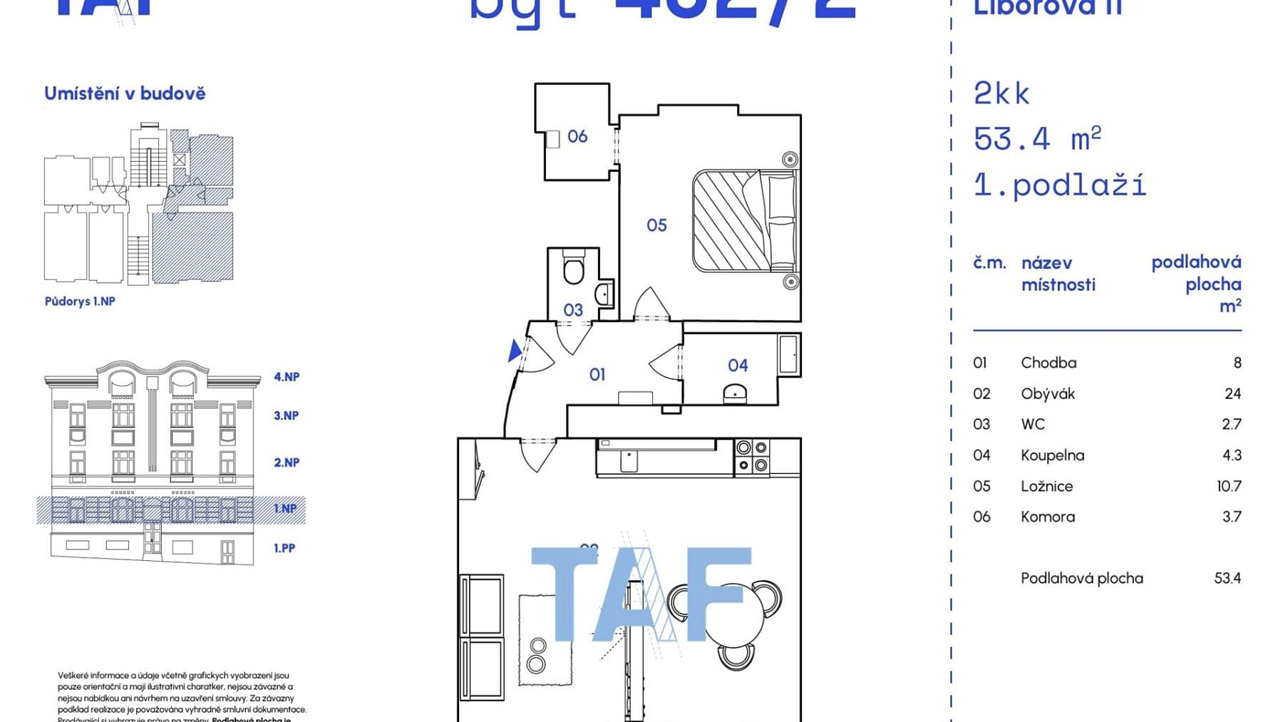 Prodej bytu 2+kk 53 m², Liborova, Praha, Praha Prodej bytu 2+kk 53 m², Liborova, Praha, Praha
