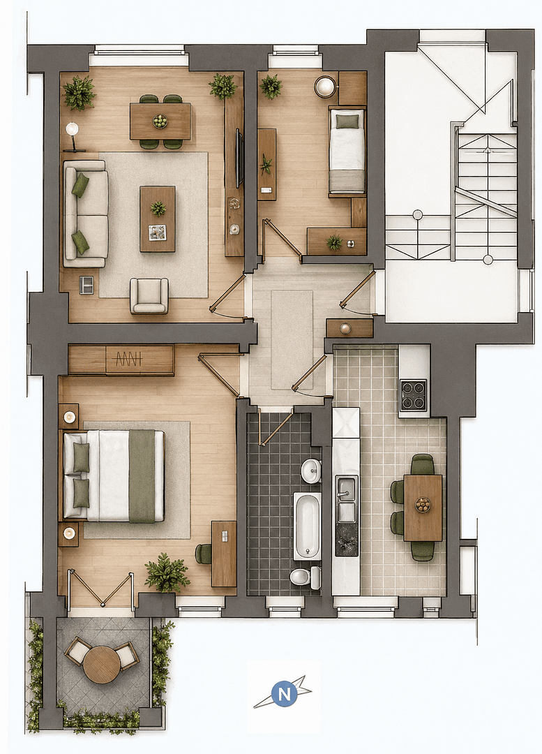 Prodej bytu 3+1 65 m², Dunckerstrasse 48a, Berlin, Berlín Prodej bytu 3+1 65 m², Dunckerstrasse 48a, Berlin, Berlín