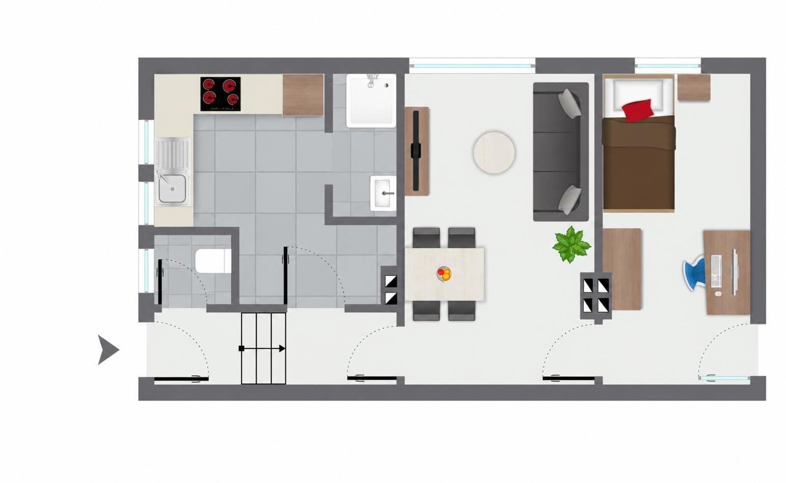 Prodej bytu 2+kk 43 m², Dortmund, Severní Porýní-Vestfálsko Prodej bytu 2+kk 43 m², Dortmund, Severní Porýní-Vestfálsko