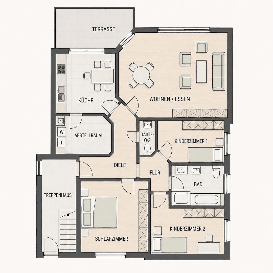 Pronájem bytu 4+1 106 m², Diepholz, Dolní Sasko Pronájem bytu 4+1 106 m², Diepholz, Dolní Sasko