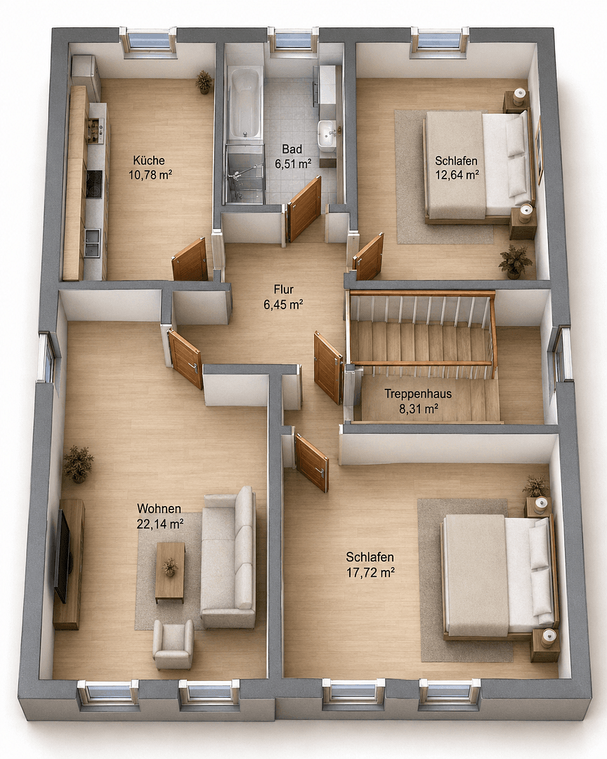 Prodej bytu 3+1 78 m², Elzer-Straße 126, Hildesheim, Dolní Sasko Prodej bytu 3+1 78 m², Elzer-Straße 126, Hildesheim, Dolní Sasko