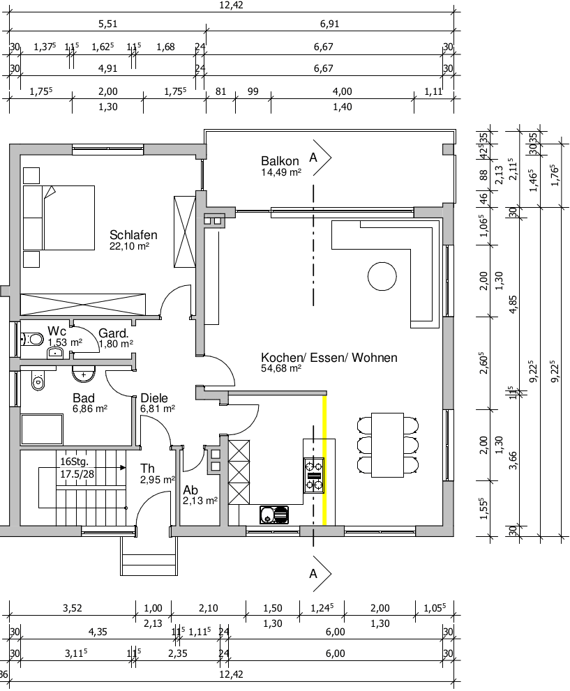 Pronájem bytu 2+kk 103 m², Bendorf, Porýní-Falc Pronájem bytu 2+kk 103 m², Bendorf, Porýní-Falc