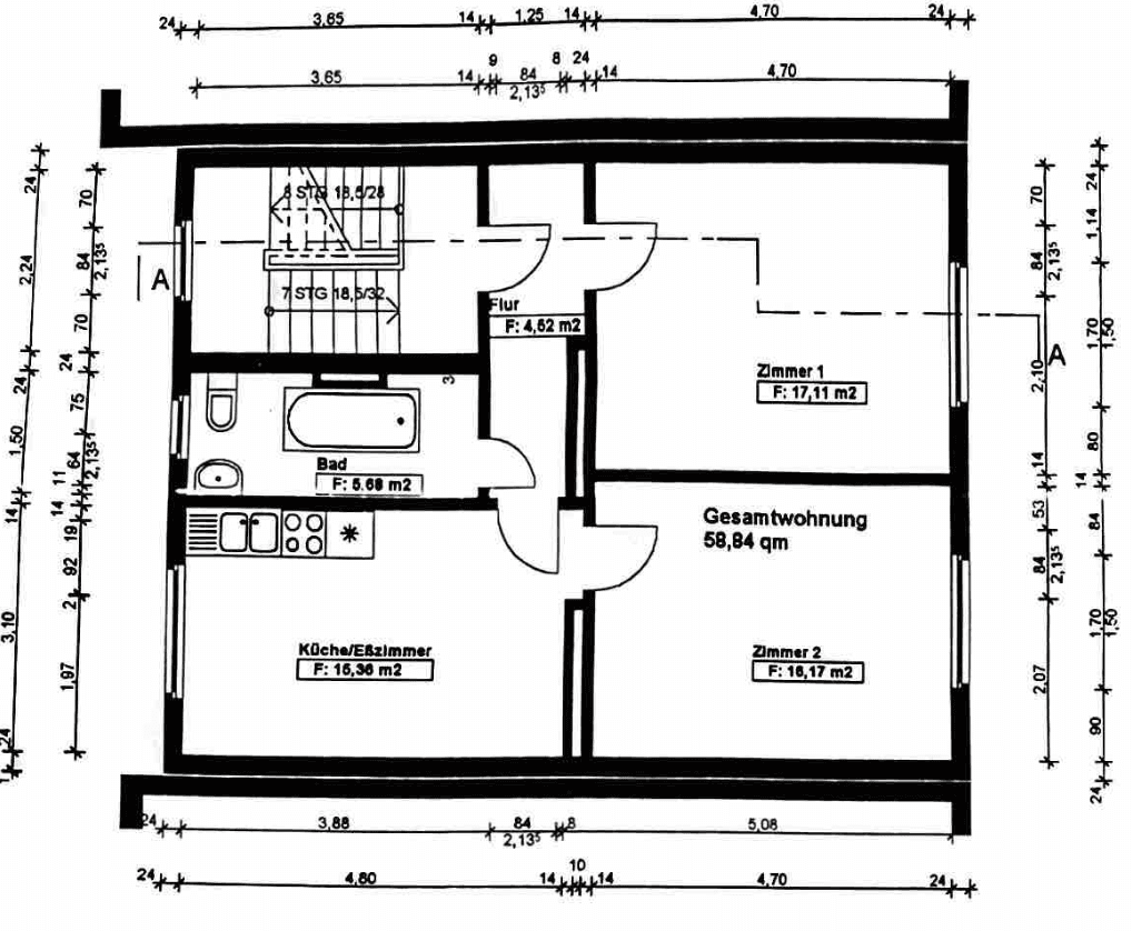 Pronájem bytu 2+1 59 m², Hubertusstraße 37, Cáchy, Severní Porýní-Vestfálsko Pronájem bytu 2+1 59 m², Hubertusstraße 37, Cáchy, Severní Porýní-Vestfálsko