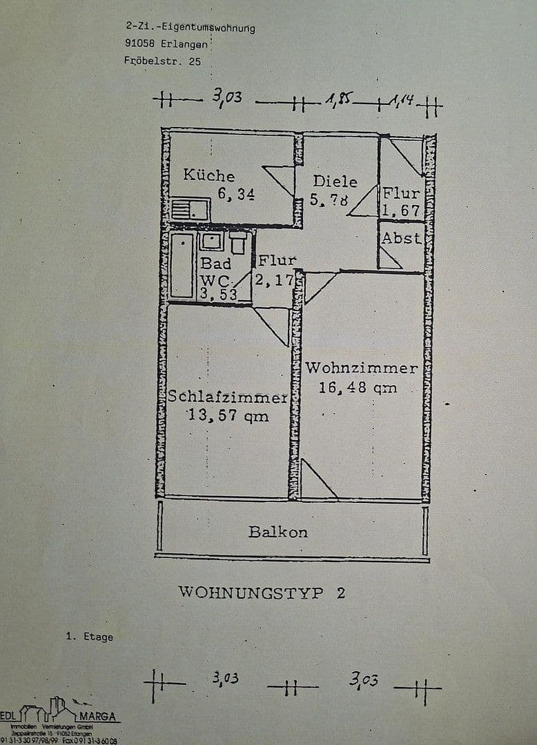 Prodej bytu 2+1 55 m², Erlangen, Bavorsko Prodej bytu 2+1 55 m², Erlangen, Bavorsko