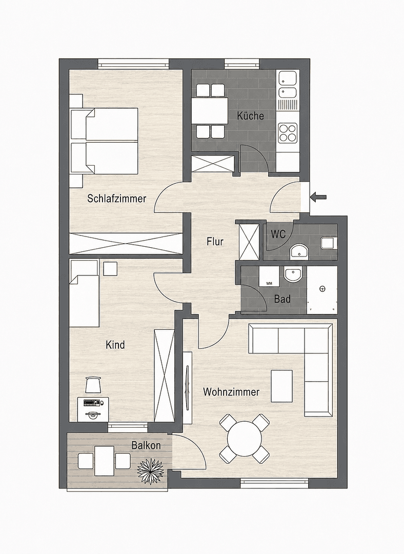 Prodej bytu 3+1 77 m², Neu-Ulm, Bavorsko Prodej bytu 3+1 77 m², Neu-Ulm, Bavorsko