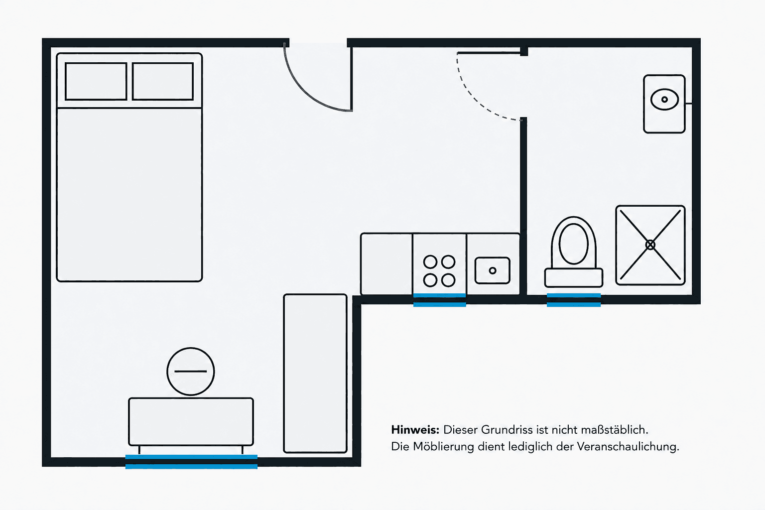 Prodej bytu 1+1 22 m², Konstanz, Bádensko-Württembersko Prodej bytu 1+1 22 m², Konstanz, Bádensko-Württembersko