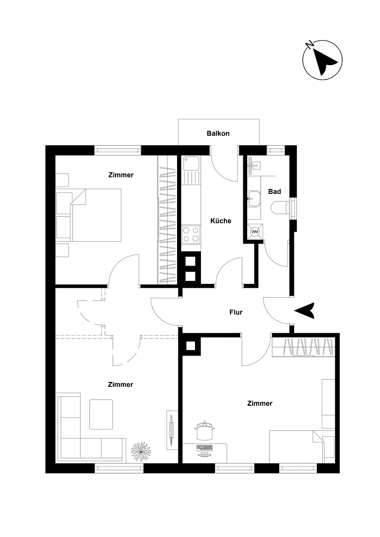 Prodej bytu 3+1 74 m², Stuttgart, Bádensko-Württembersko Prodej bytu 3+1 74 m², Stuttgart, Bádensko-Württembersko