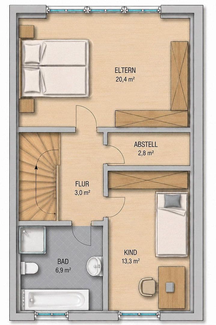Prodej domu 131 m², pozemek 196 m², Kiefernweg 1, Rheinstetten, Bádensko-Württembersko Prodej domu 131 m², pozemek 196 m², Kiefernweg 1, Rheinstetten, Bádensko-Württembersko