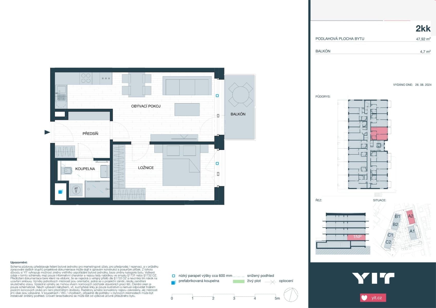 Prodej bytu 2+kk 47 m², Ke stadionu, Kladno, Středočeský kraj Prodej bytu 2+kk 47 m², Ke stadionu, Kladno, Středočeský kraj