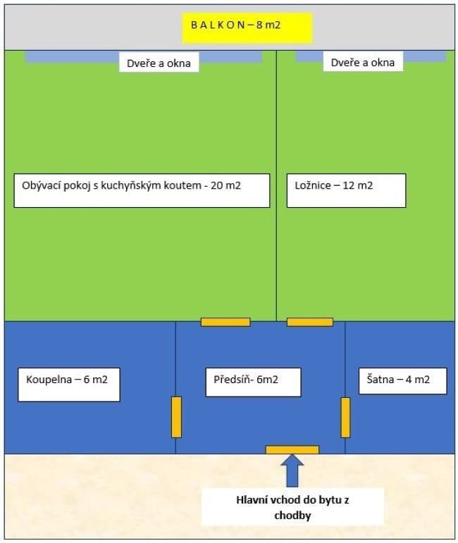 Pronájem bytu 2+kk 48 m², Jeřabinová, Praha, Praha Pronájem bytu 2+kk 48 m², Jeřabinová, Praha, Praha