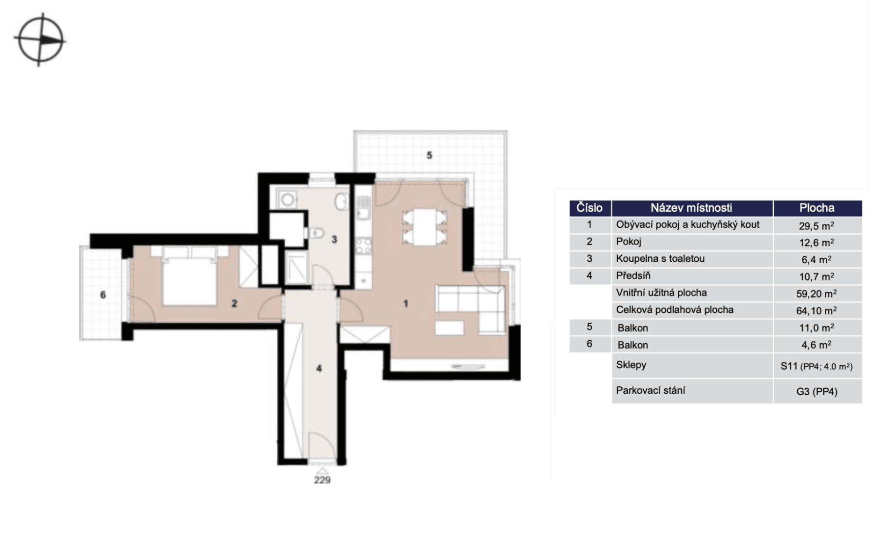 Pronájem bytu 2+kk 64 m², Gerstelova, Praha, Praha Pronájem bytu 2+kk 64 m², Gerstelova, Praha, Praha