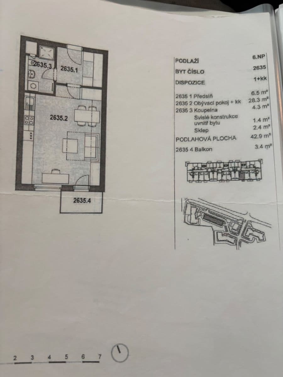 Prodej bytu 1+kk 43 m², Škrábkových, Praha, Praha Prodej bytu 1+kk 43 m², Škrábkových, Praha, Praha