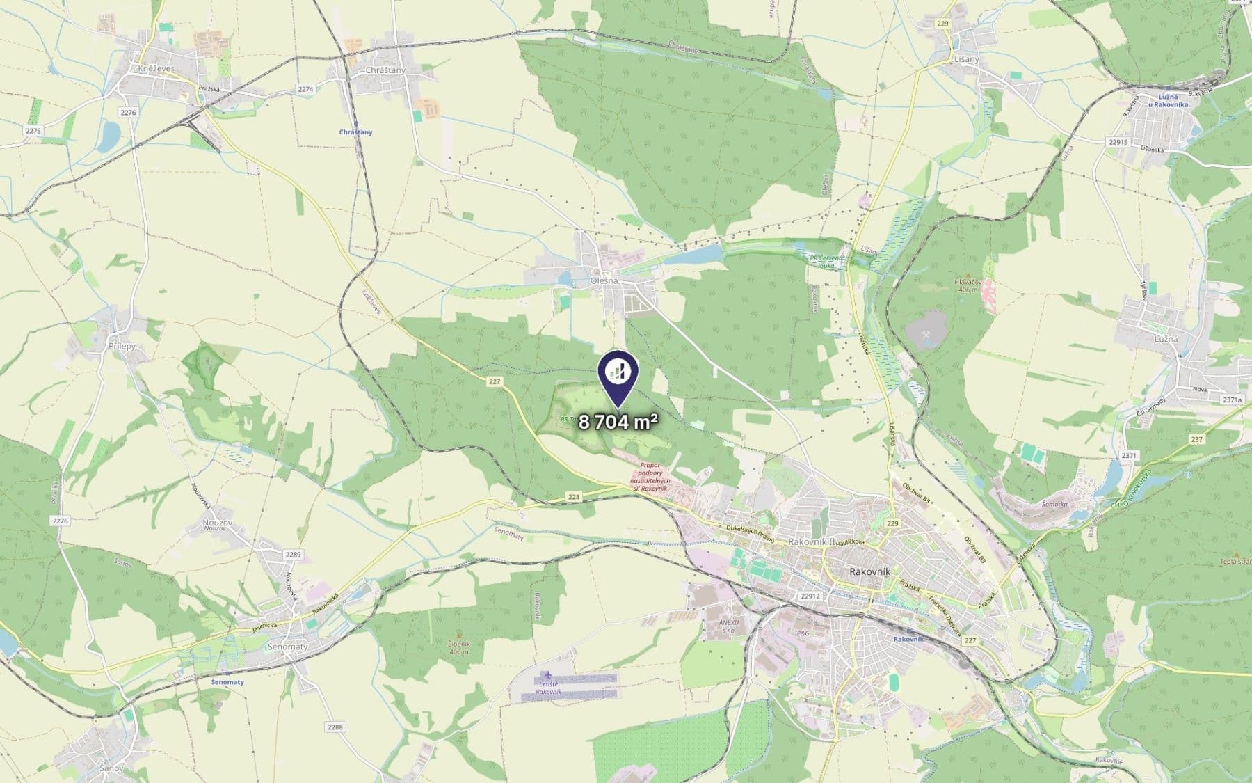 Prodej pozemku 4.352 m², Rakovník, Středočeský kraj Prodej pozemku 4.352 m², Rakovník, Středočeský kraj