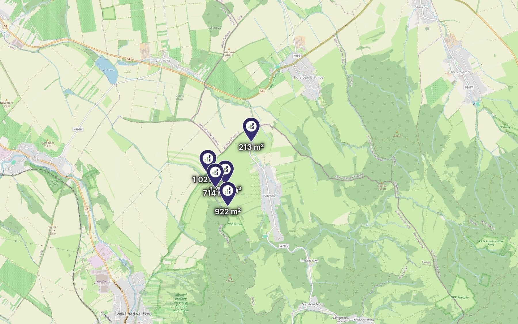 Prodej pozemku 4.308 m², Suchov, Jihomoravský kraj Prodej pozemku 4.308 m², Suchov, Jihomoravský kraj