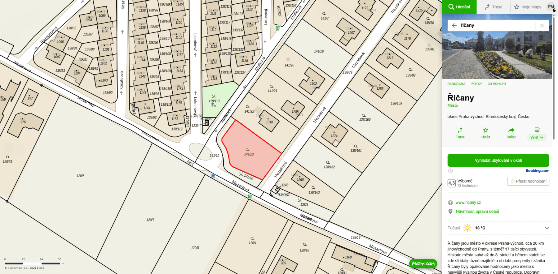 Prodej pozemku 859 m², Třezalková, Říčany, Středočeský kraj Prodej pozemku 859 m², Třezalková, Říčany, Středočeský kraj