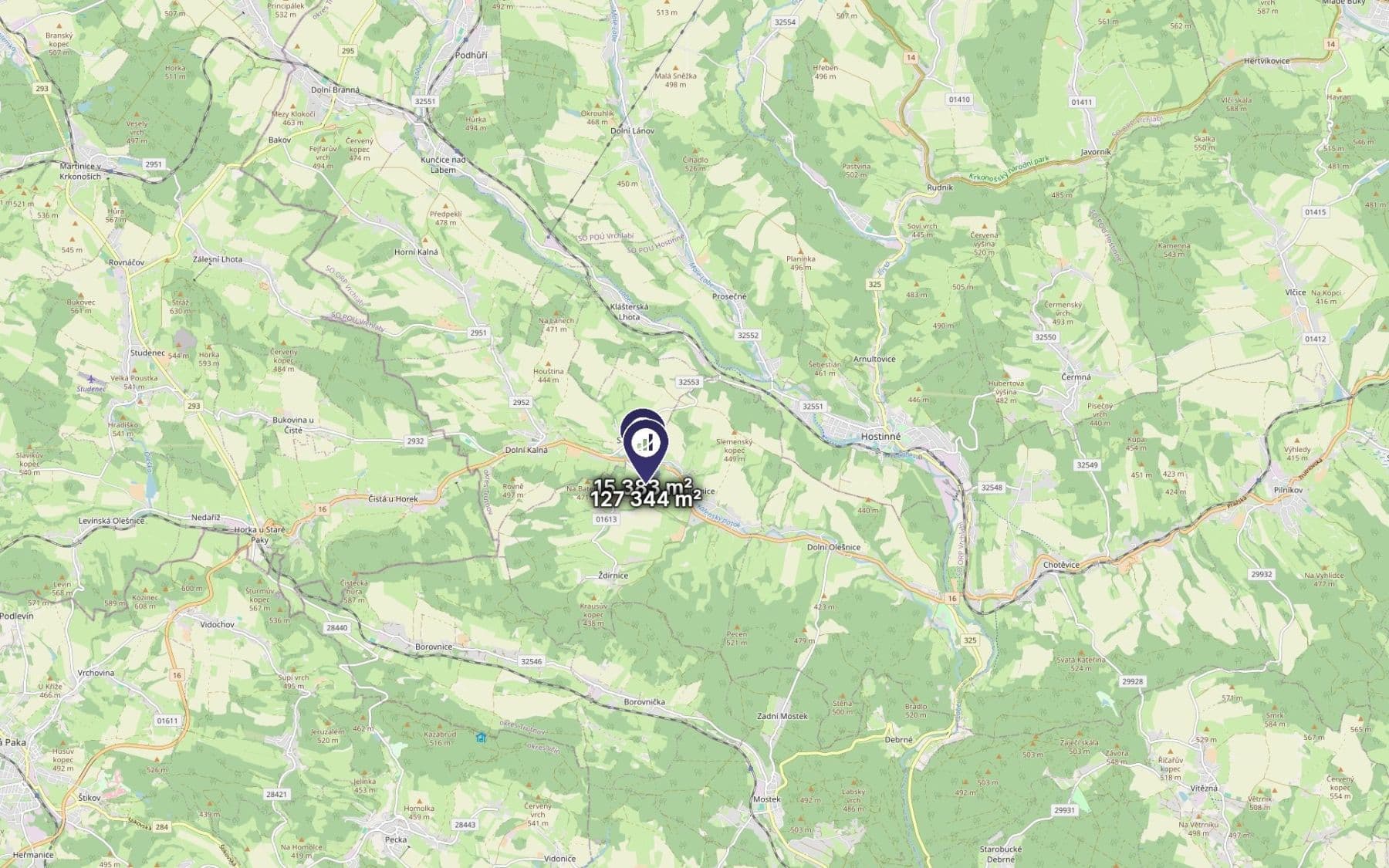 Prodej pozemku 142.727 m², Horní Olešnice, Královéhradecký kraj Prodej pozemku 142.727 m², Horní Olešnice, Královéhradecký kraj