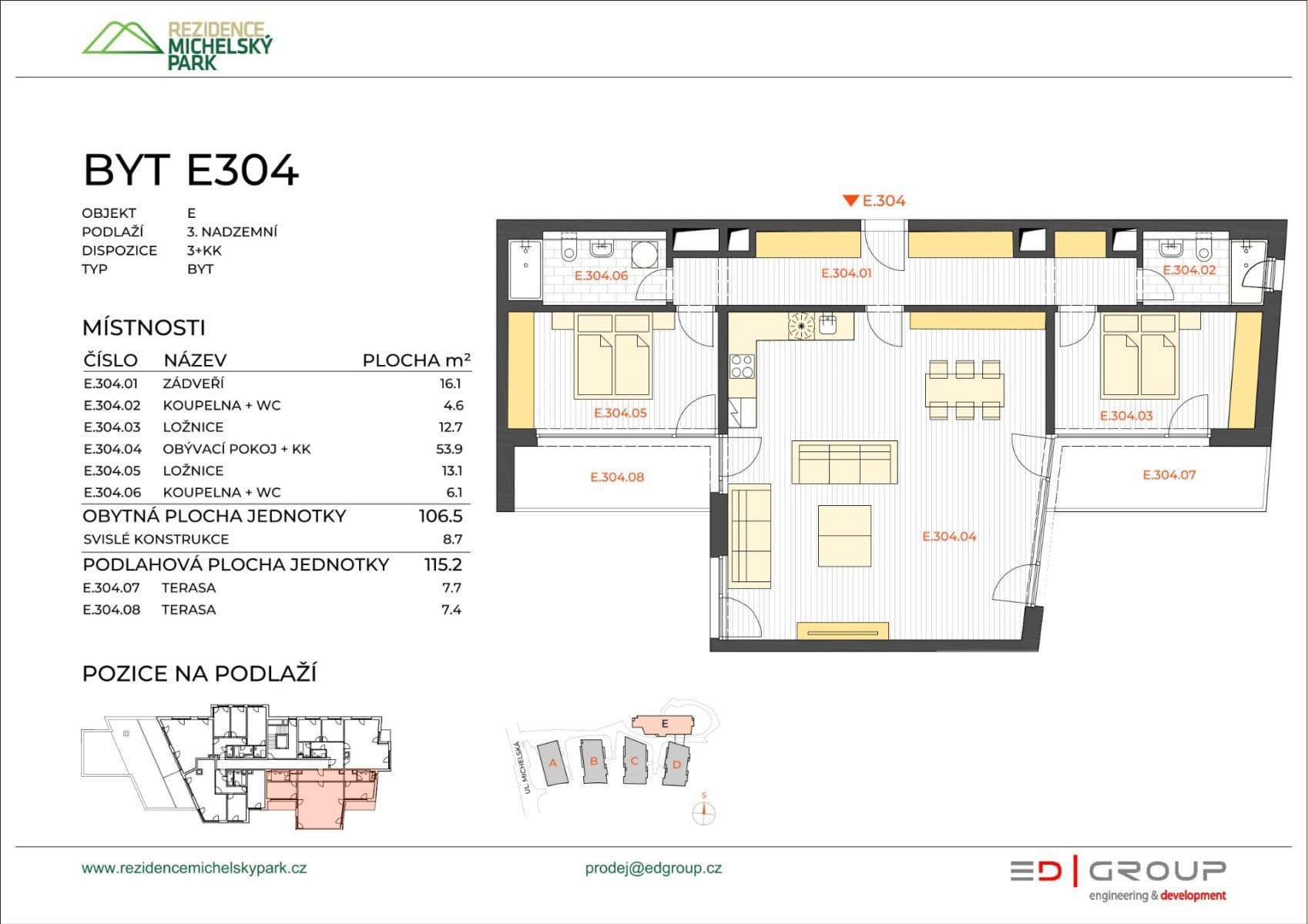 Pronájem bytu 3+kk 115 m², Michelská, Praha, Praha Pronájem bytu 3+kk 115 m², Michelská, Praha, Praha