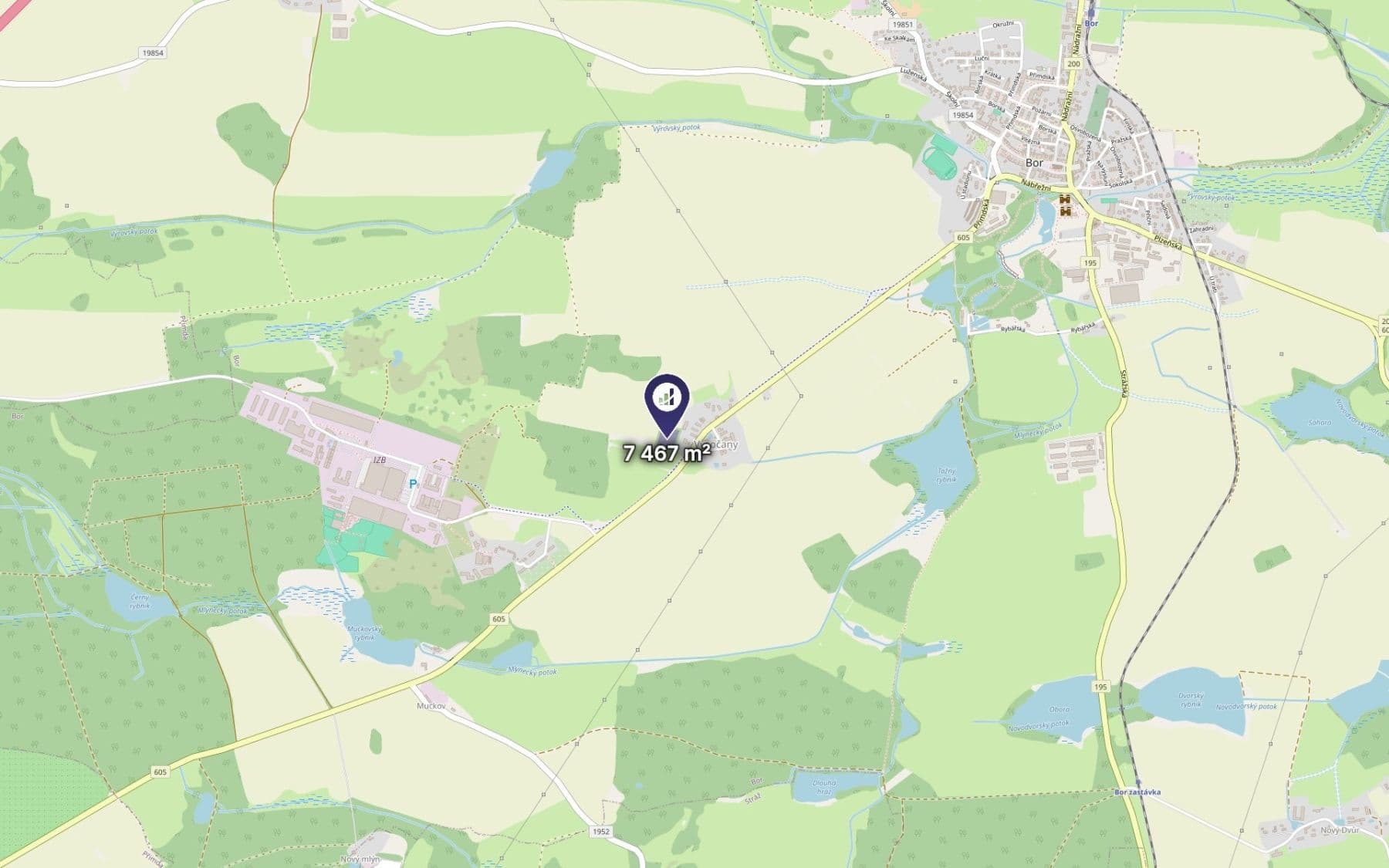 Prodej pozemku 7.467 m², Bor, Plzeňský kraj Prodej pozemku 7.467 m², Bor, Plzeňský kraj