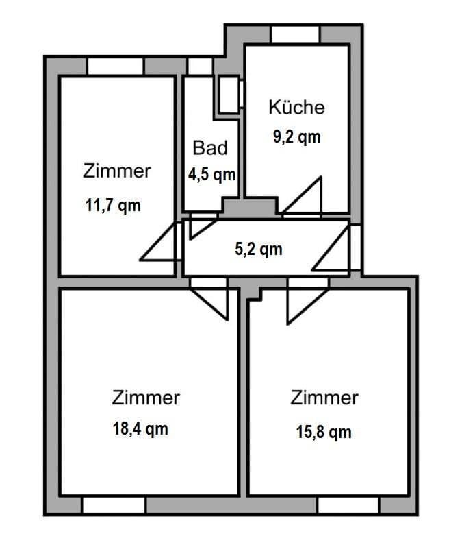 Prodej bytu 3+1 65 m², Rodenstr., Hannover, Dolní Sasko Prodej bytu 3+1 65 m², Rodenstr., Hannover, Dolní Sasko