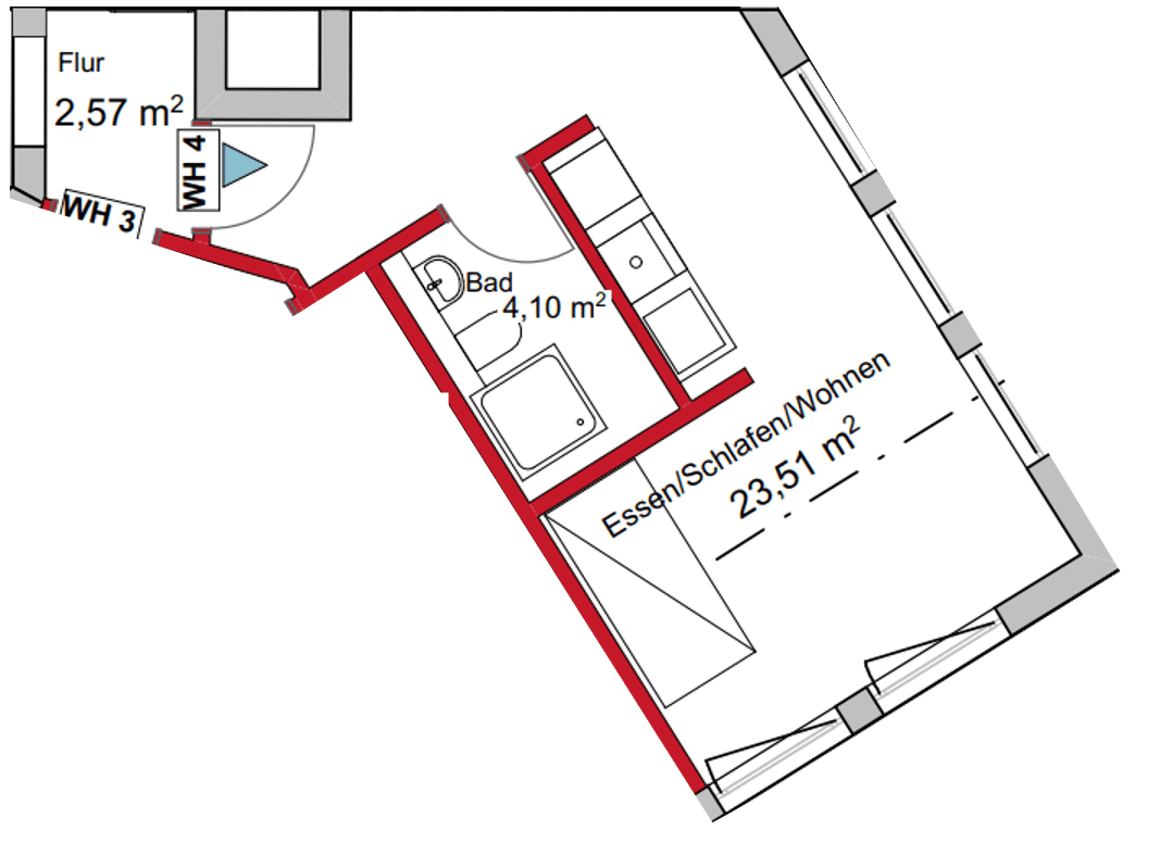 Pronájem bytu 1+kk 31 m², Gärtnerstraße 16, Stuttgart, Bádensko-Württembersko Pronájem bytu 1+kk 31 m², Gärtnerstraße 16, Stuttgart, Bádensko-Württembersko