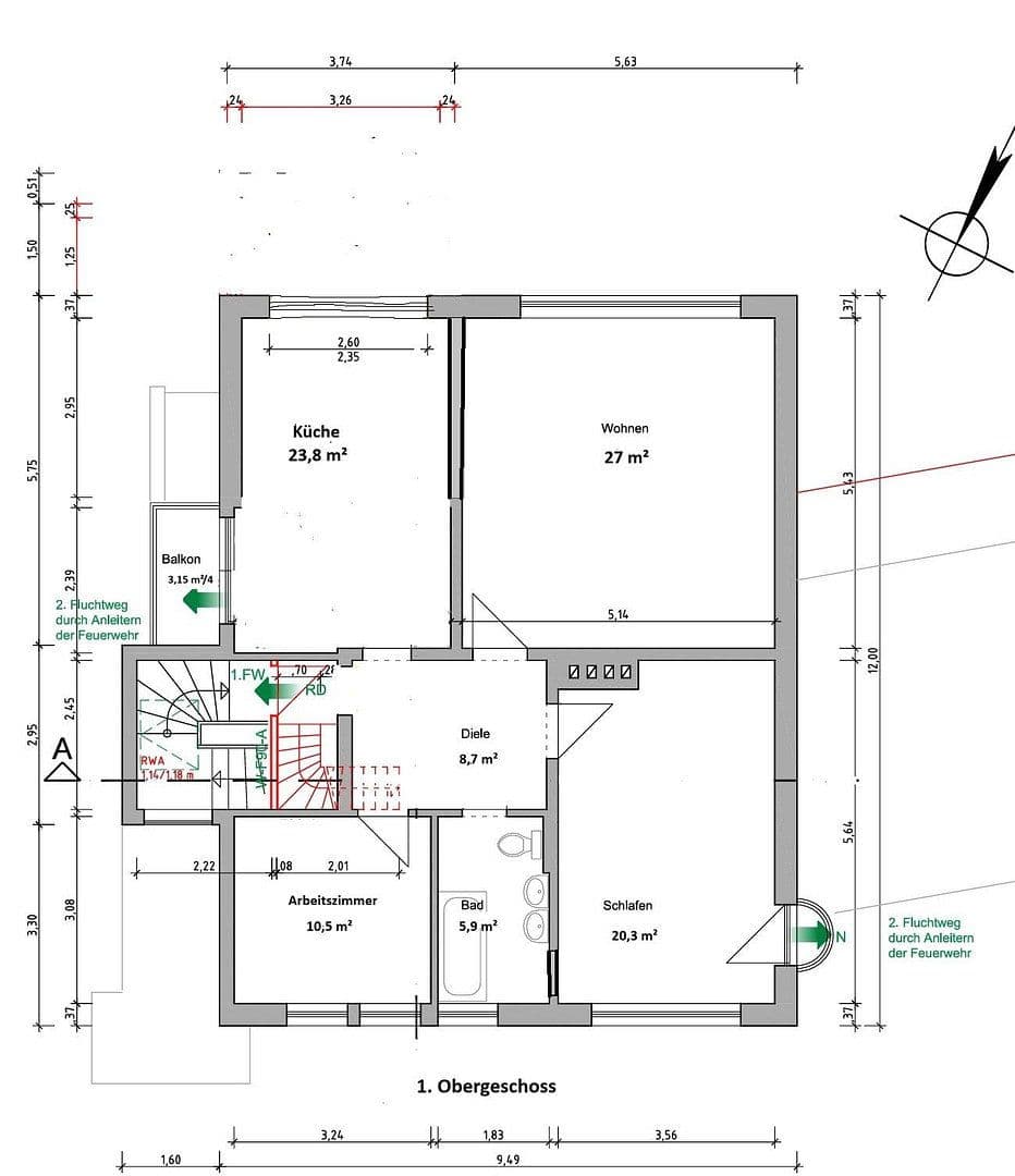 Prodej domu 308 m², pozemek 661 m², Essen, Severní Porýní-Vestfálsko Prodej domu 308 m², pozemek 661 m², Essen, Severní Porýní-Vestfálsko