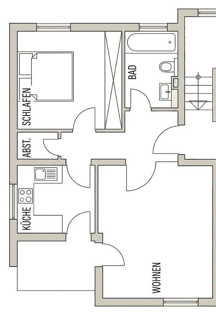 Pronájem bytu 2+1 54 m², Grieselstraße 39, Bensheim, Hessen Pronájem bytu 2+1 54 m², Grieselstraße 39, Bensheim, Hessen