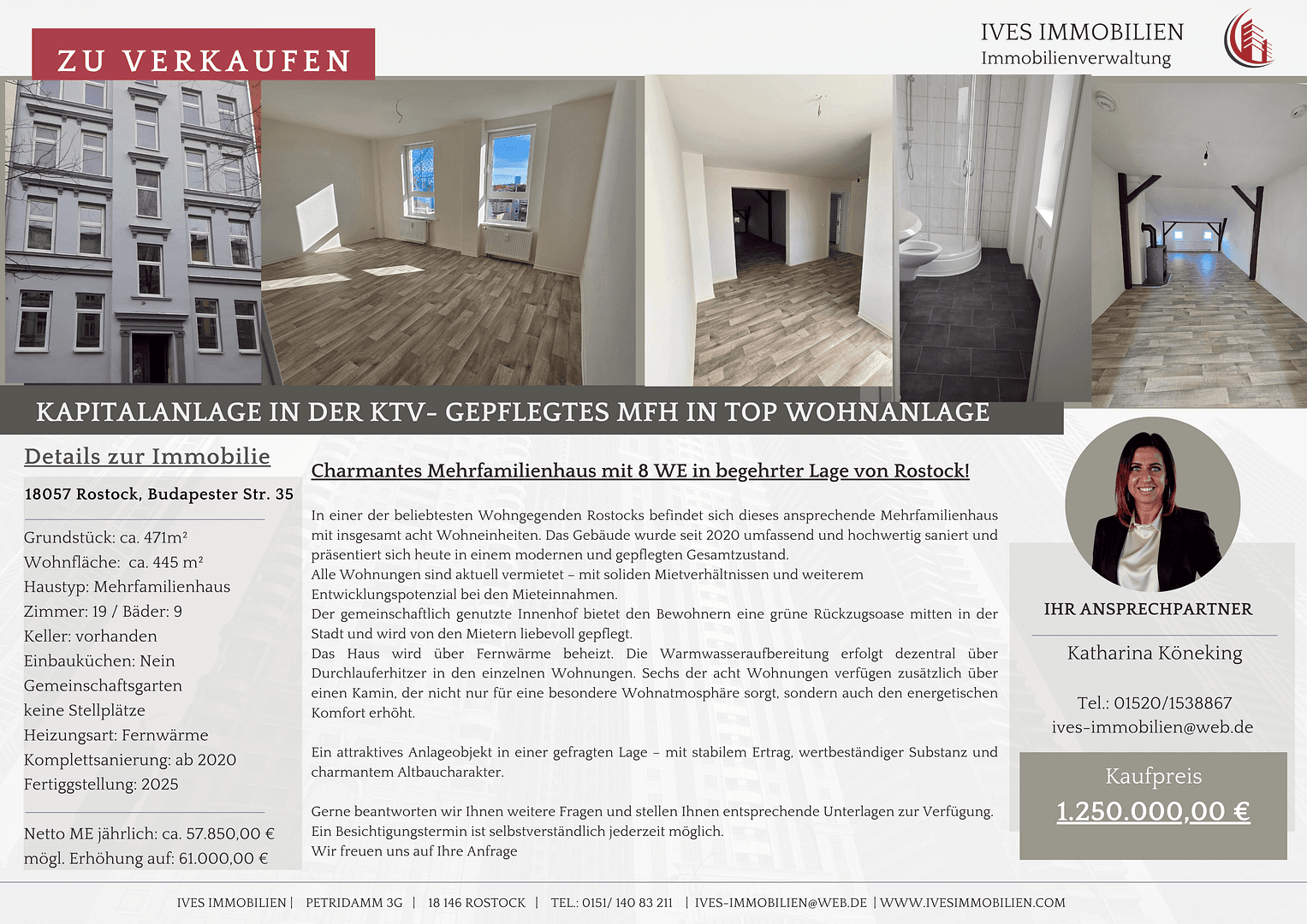 Prodej domu 455 m², pozemek 471 m², Budapester Straße 35, Rostock, Mecklenburg-Vorpommern Prodej domu 455 m², pozemek 471 m², Budapester Straße 35, Rostock, Mecklenburg-Vorpommern