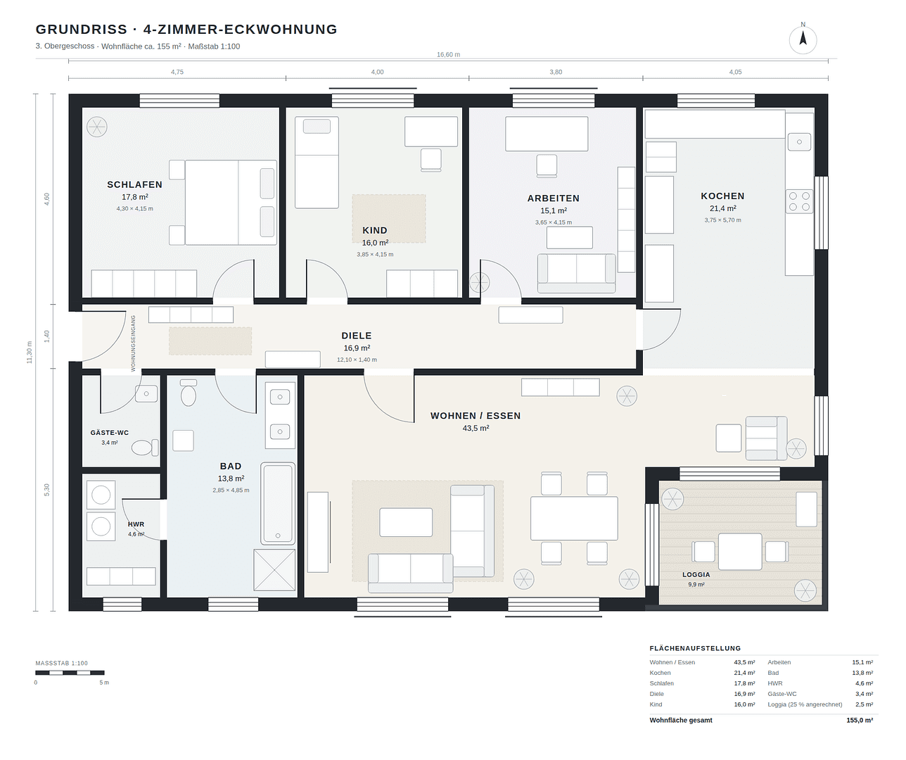 Pronájem bytu 4+1 155 m², Tunnelstraße 49, Berlin, Berlín Pronájem bytu 4+1 155 m², Tunnelstraße 49, Berlin, Berlín