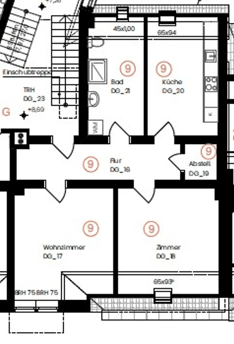 Pronájem bytu 2+1 71 m², Kemnastr. 17, Recklinghausen, Severní Porýní-Vestfálsko Pronájem bytu 2+1 71 m², Kemnastr. 17, Recklinghausen, Severní Porýní-Vestfálsko