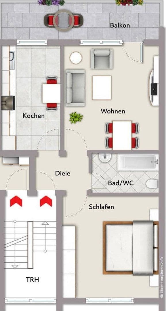 Pronájem bytu 2+1 62 m², Hockenheim, Bádensko-Württembersko Pronájem bytu 2+1 62 m², Hockenheim, Bádensko-Württembersko