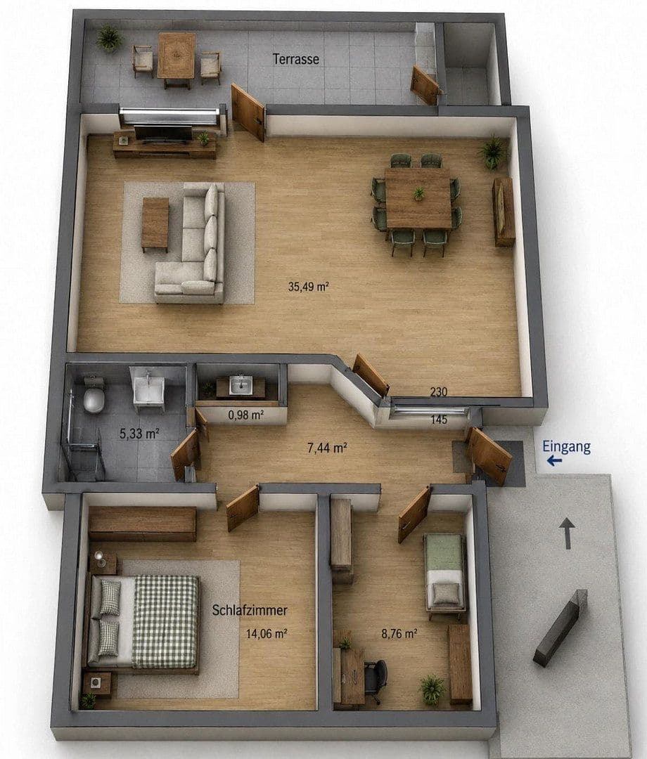 Prodej bytu 3+1 75 m², Am Ems-Vechte-Kanal 45, Nordhorn, Dolní Sasko Prodej bytu 3+1 75 m², Am Ems-Vechte-Kanal 45, Nordhorn, Dolní Sasko
