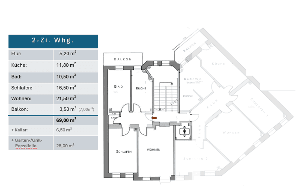Prodej bytu 2+1 69 m², Portitzer Str. 12, Leipzig, Sasko Prodej bytu 2+1 69 m², Portitzer Str. 12, Leipzig, Sasko