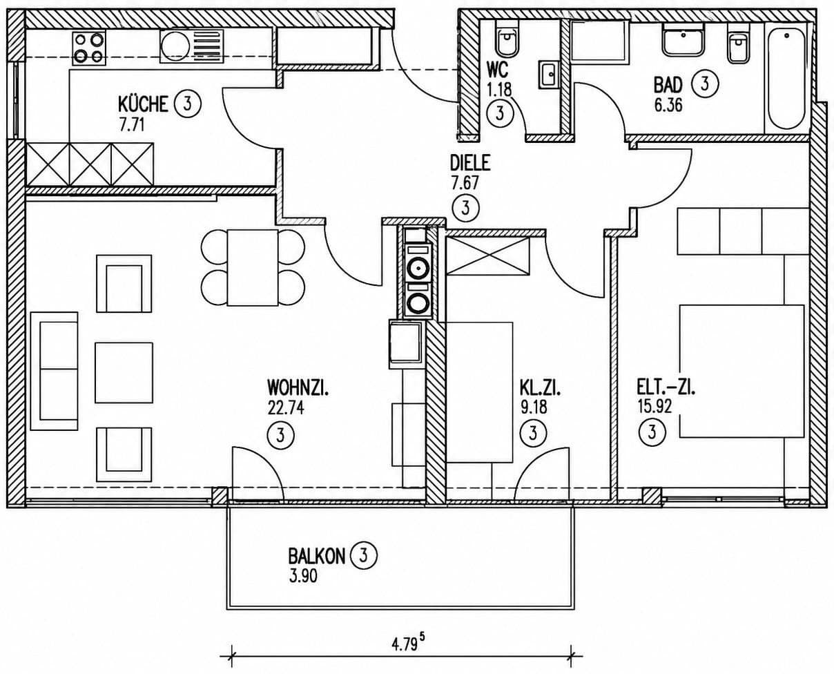 Prodej bytu 3+1 78 m², Leoprechtingstraße 23, München, Bavorsko Prodej bytu 3+1 78 m², Leoprechtingstraße 23, München, Bavorsko