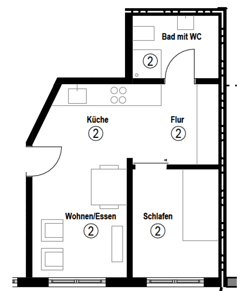 Pronájem bytu 2+1 31 m², Plieningen, Bádensko-Württembersko Pronájem bytu 2+1 31 m², Plieningen, Bádensko-Württembersko