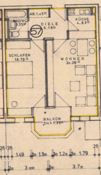 Pronájem bytu 2+1 55 m², Angelus-Silesius-Str. 1, Freiburg, Bádensko-Württembersko Pronájem bytu 2+1 55 m², Angelus-Silesius-Str. 1, Freiburg, Bádensko-Württembersko
