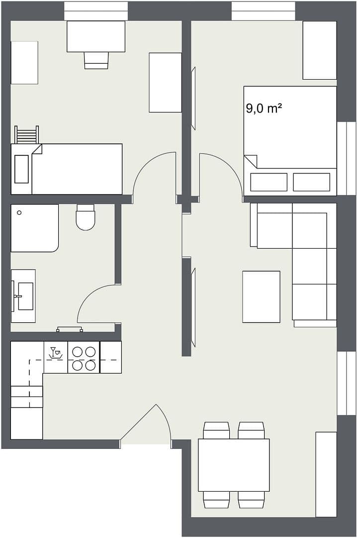 Pronájem bytu 3+1 55 m², Grünauer Str. 40, Berlin, Berlín Pronájem bytu 3+1 55 m², Grünauer Str. 40, Berlin, Berlín