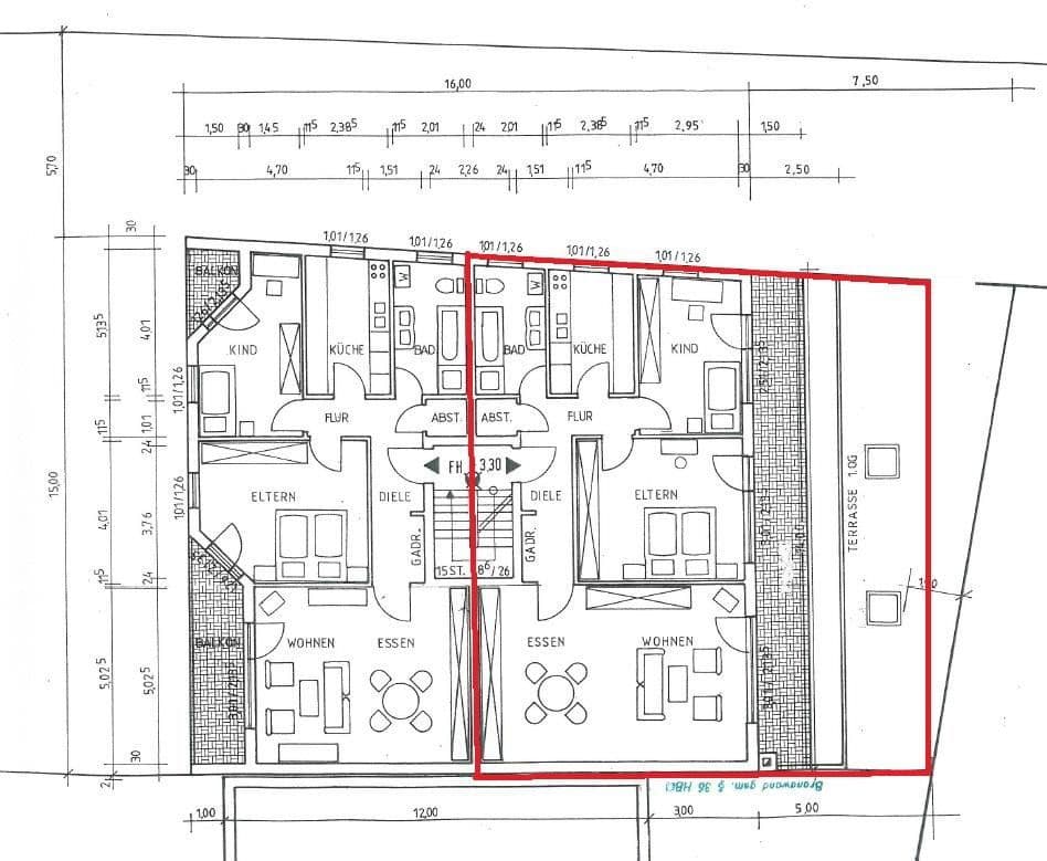 Pronájem bytu 3+1 125 m², Mörsweg 32, Groß-Umstadt, Hessen Pronájem bytu 3+1 125 m², Mörsweg 32, Groß-Umstadt, Hessen