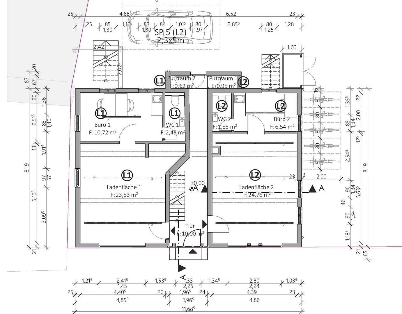 Pronájem nebytového prostoru 37 m², Braunstraße 23, Michelstadt, Hessen Pronájem nebytového prostoru 37 m², Braunstraße 23, Michelstadt, Hessen