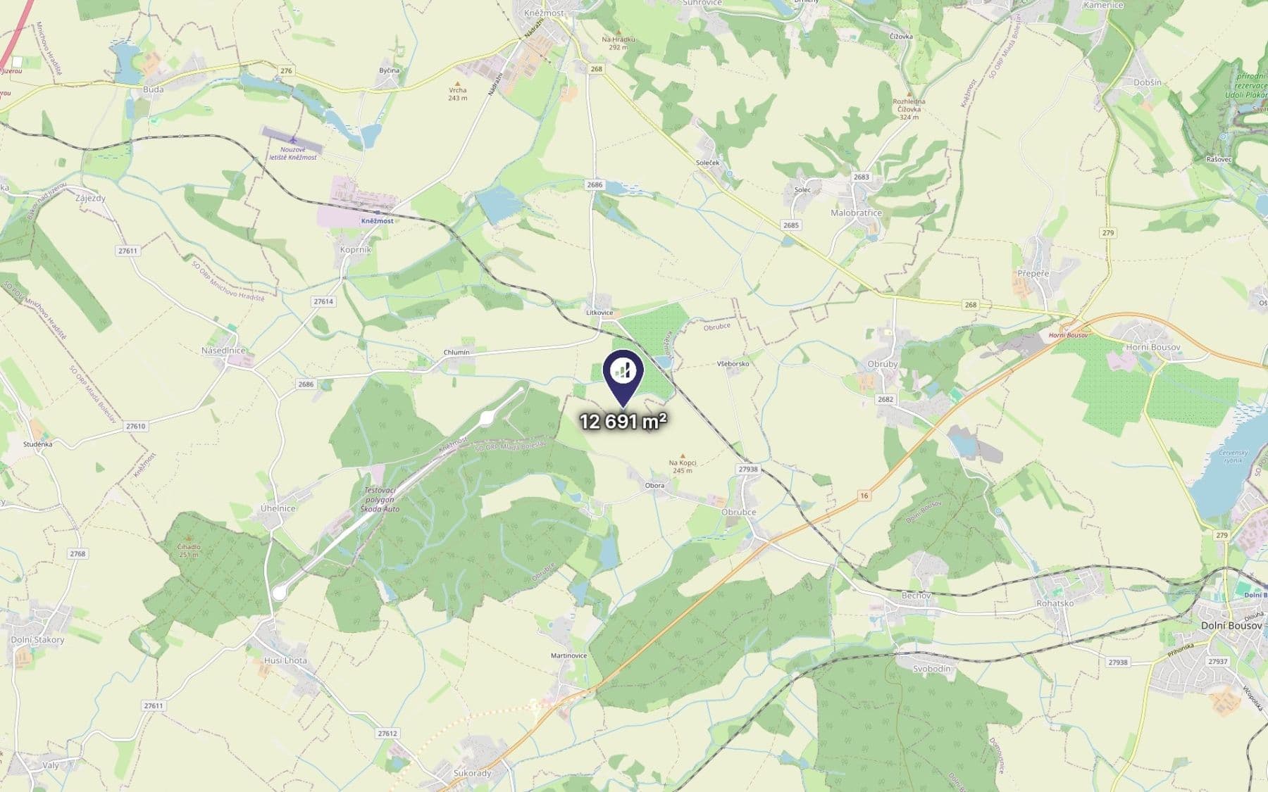 Prodej pozemku 12.691 m², Kněžmost, Středočeský kraj Prodej pozemku 12.691 m², Kněžmost, Středočeský kraj