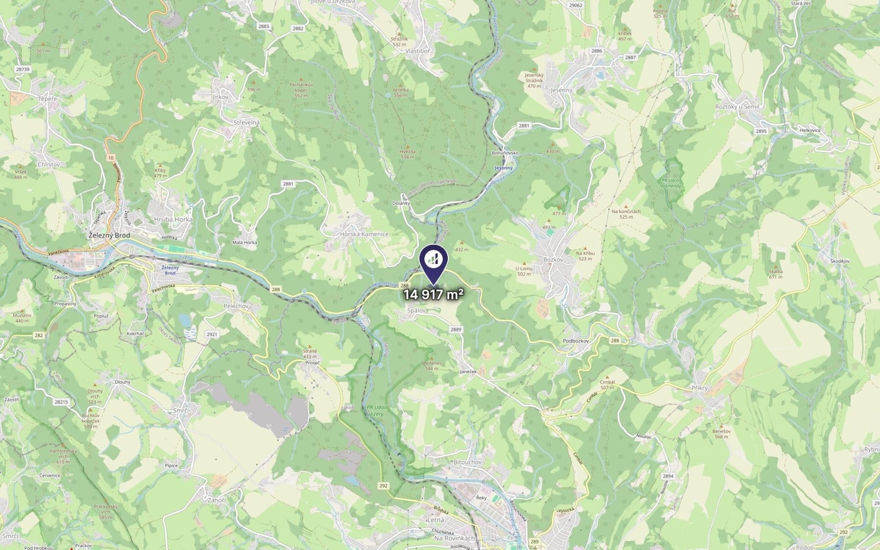 Prodej pozemku 4.972 m², Semily, Liberecký kraj Prodej pozemku 4.972 m², Semily, Liberecký kraj