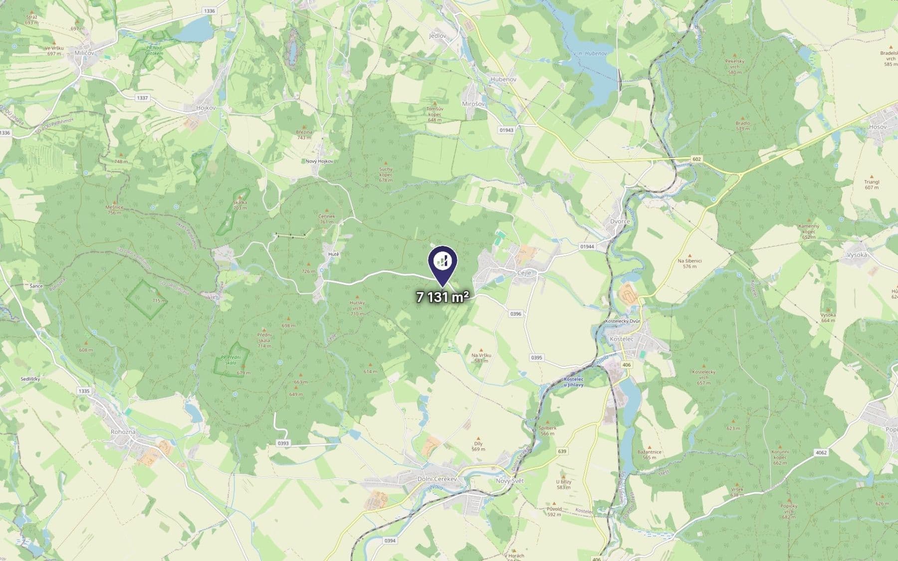 Prodej pozemku 7.131 m², Cejle, Kraj Vysočina Prodej pozemku 7.131 m², Cejle, Kraj Vysočina